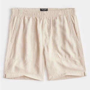 NWT TODD SYNDER 7" ITALIAN LINEN BEACH SHORT IN SAND DOLLAR